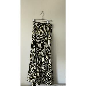 Faithfull The Brand Wrap Skirt Women’s Size 2 Midi Jasper AMAIA Zebra Resort